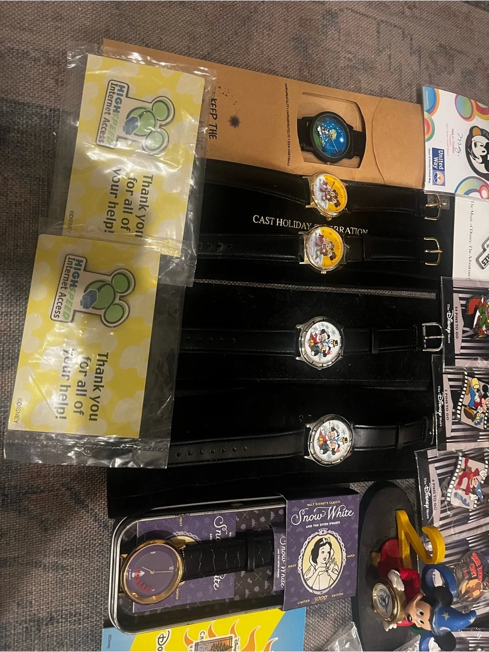 Disney Cast Member exclusive collectibles, watches, pins